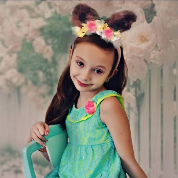 Girls Bright Neon Lace Dress - Picture 2 of 7